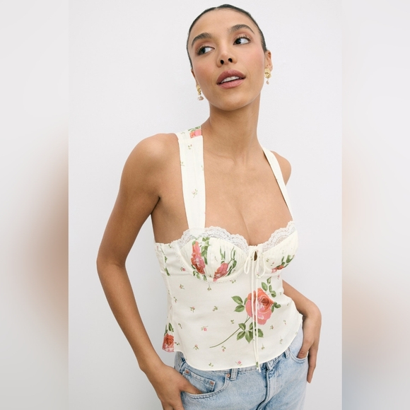 For Love and Lemons Rosebud Corset Top Size Small - Picture 3 of 12